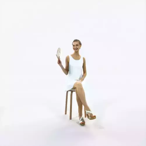 Aspiration 01C Fan Sitting Casual Woman