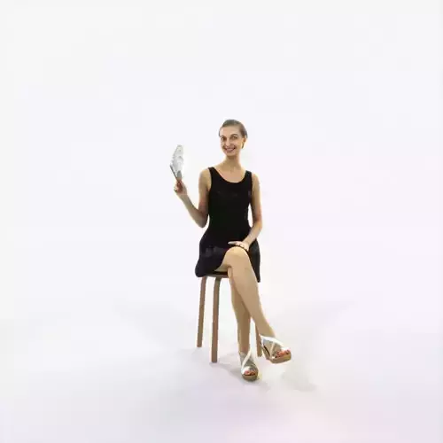 Aspiration 01A Fan Sitting Casual Woman