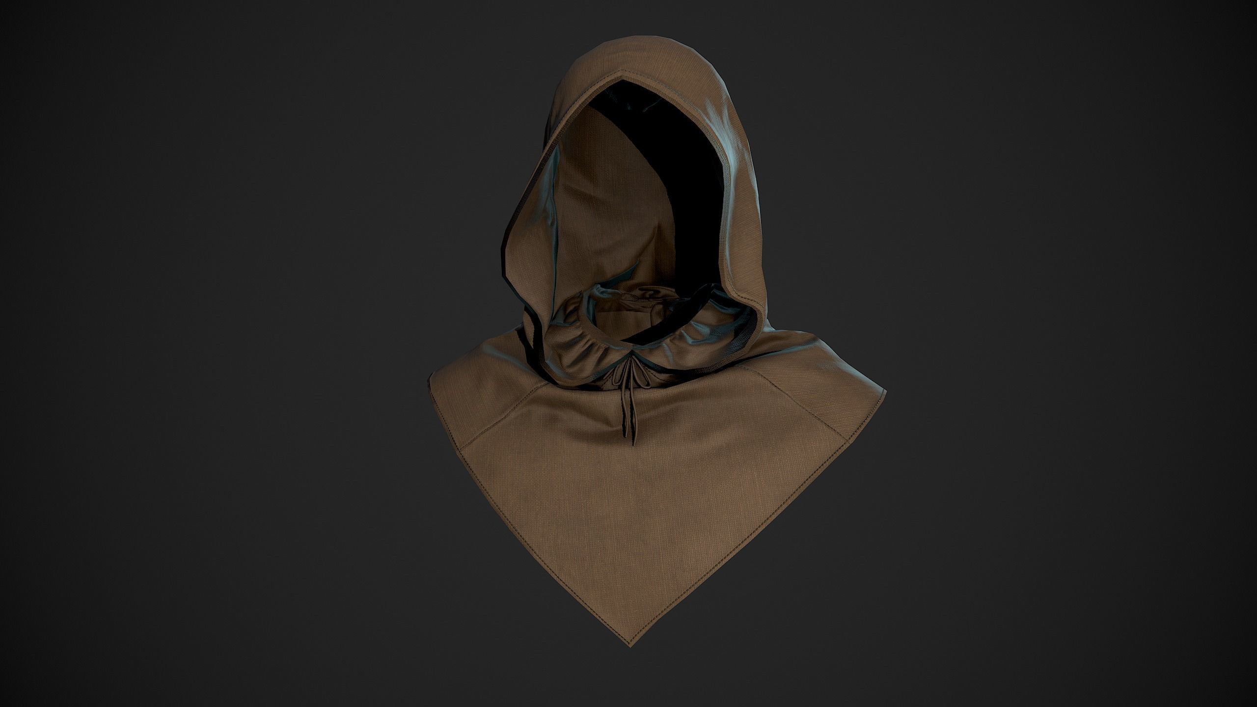 Brown Medieval Outfit Low-poly 3D model_12