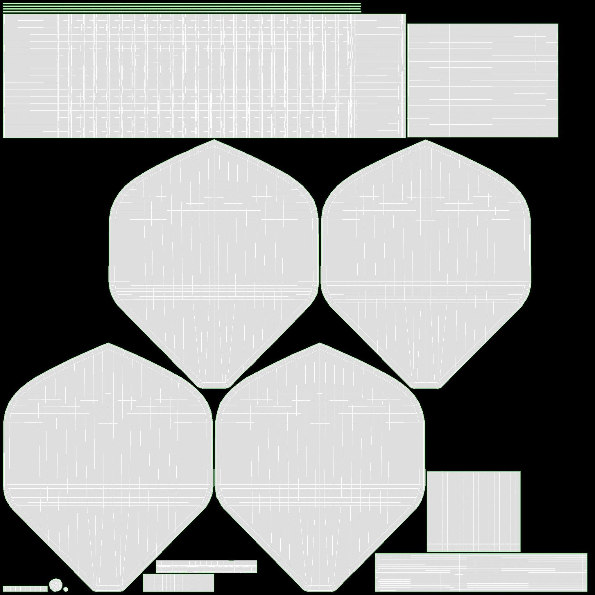 Steel tip Dart Set 3D model_10