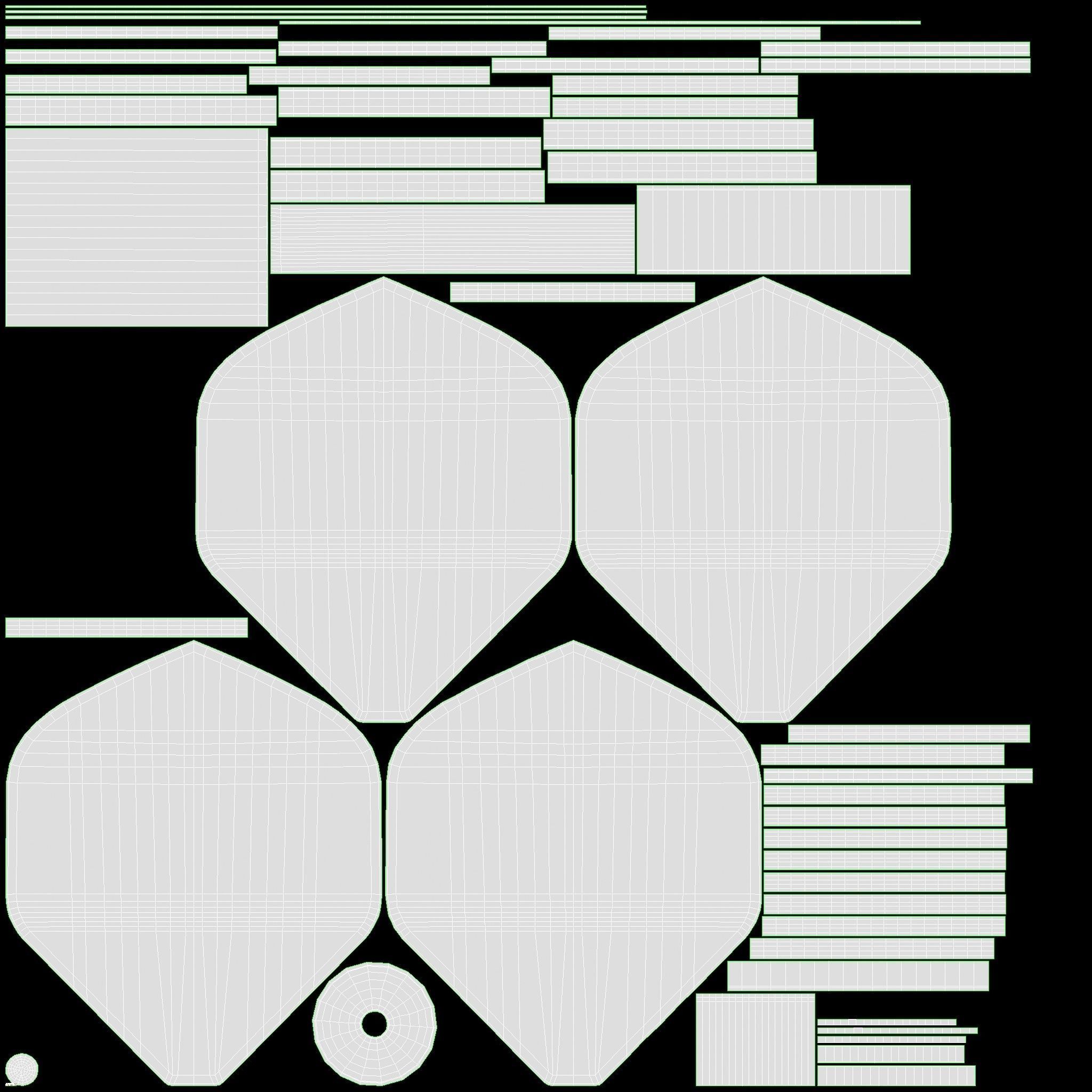 Steel tip Dart Set 3D model_9