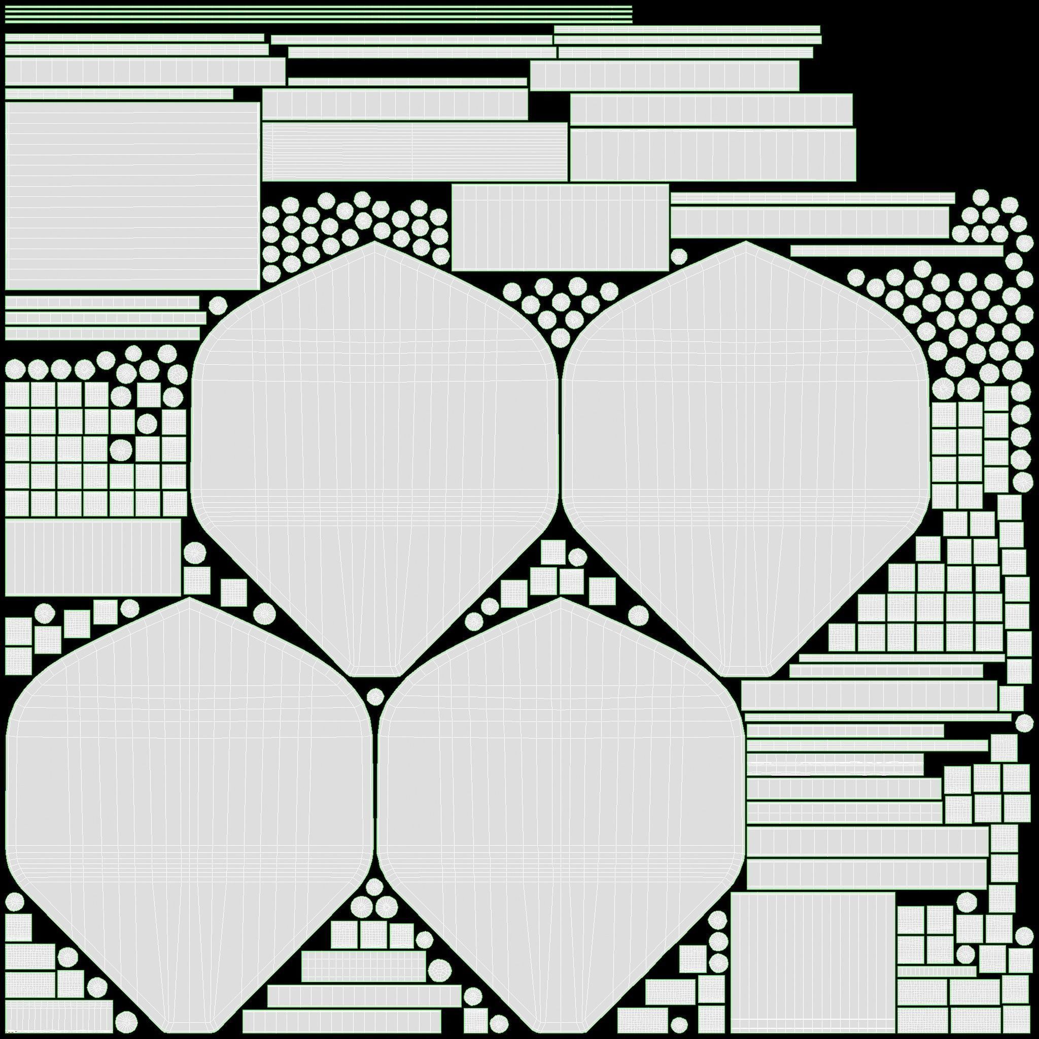 Steel tip Dart Set 3D model_8