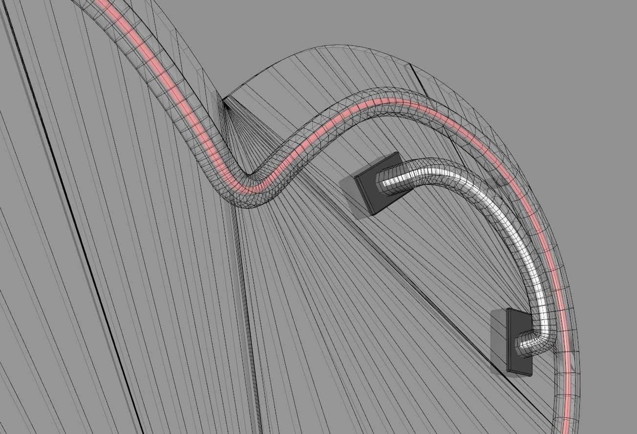 Heart Balloon - Neon Sign 3D model_7