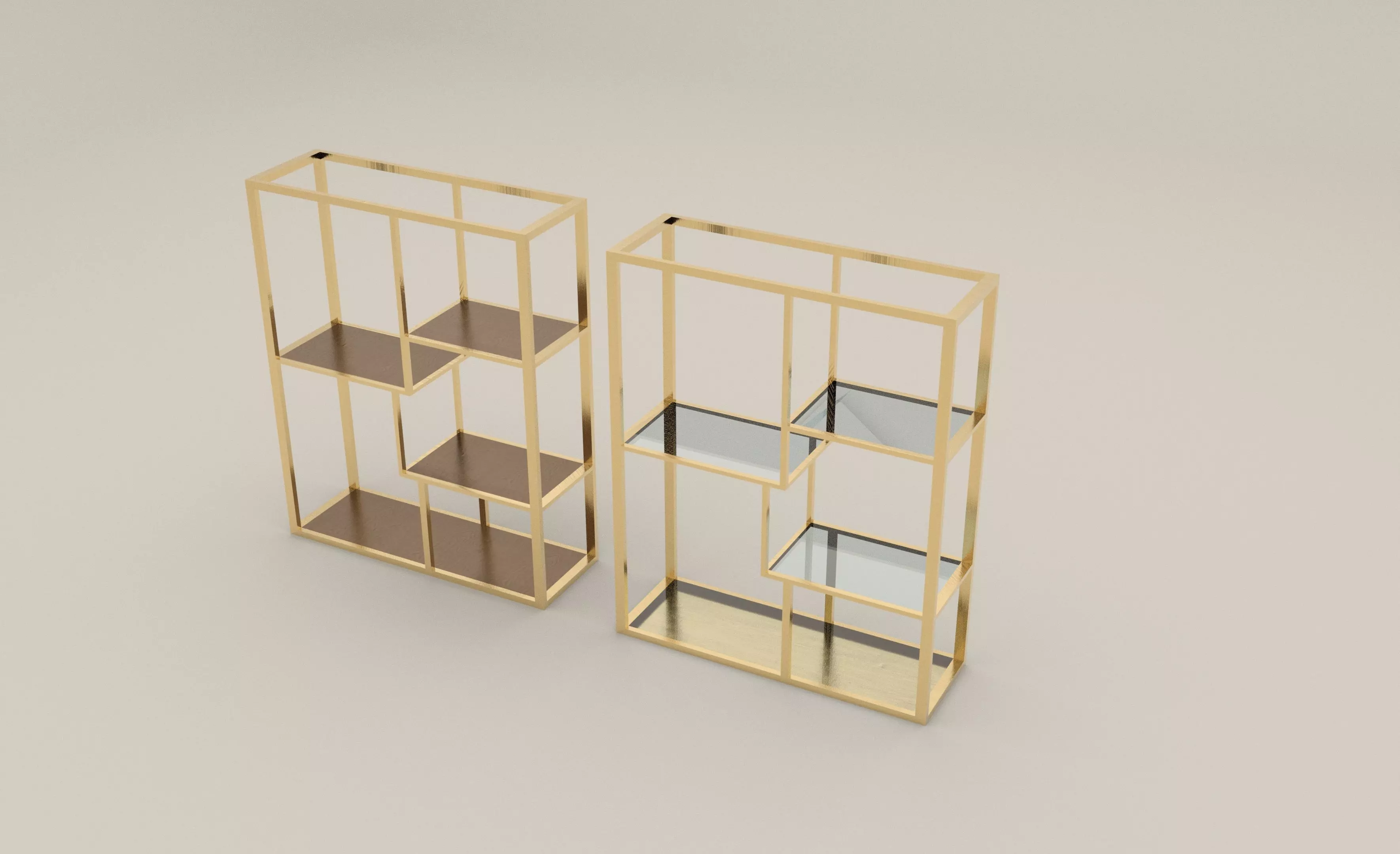 fancy shelves Free low-poly 3D model
