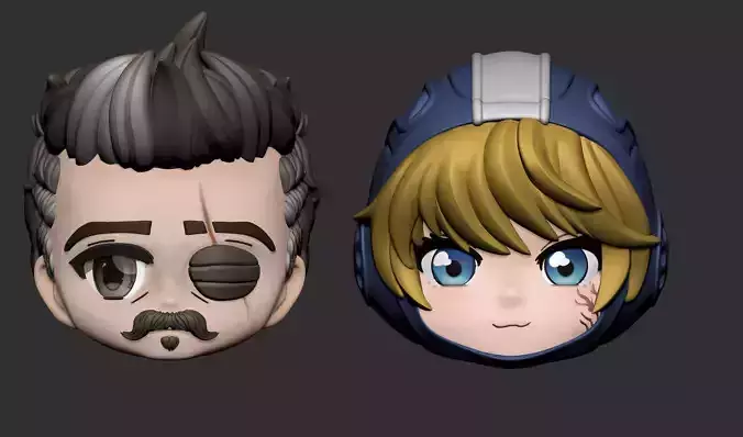 Fuse and wattson head keychan  3D print model