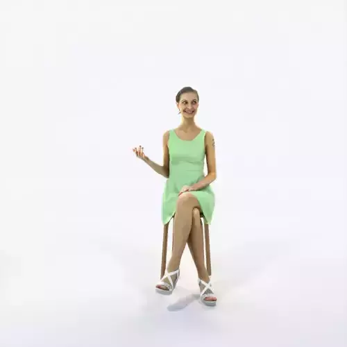 Aspiration 08H Explaining Sitting Casual Woman