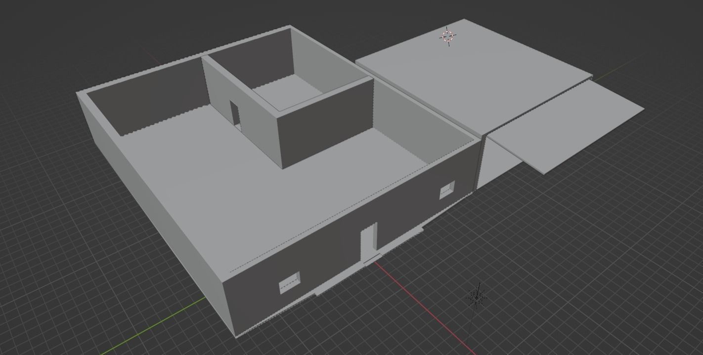 Free Basic House Free low-poly 3D model_2