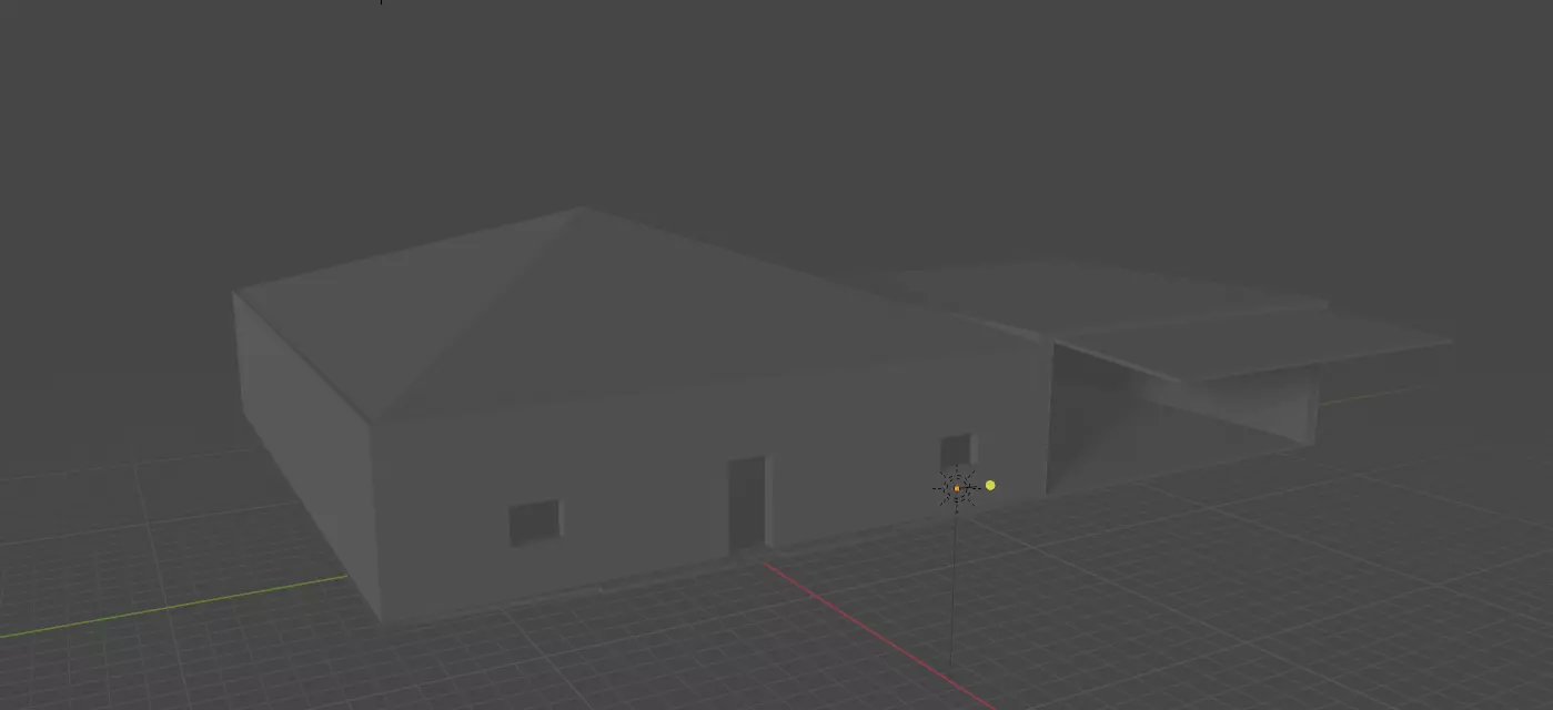 Free Basic House Free low-poly 3D model_0