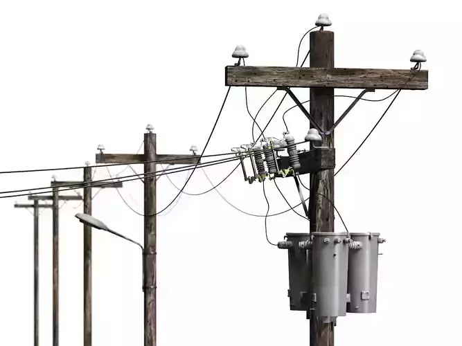 pole eletrical Free 3D model