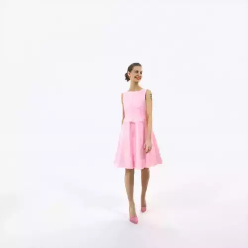 Aspiration 08G walking Event Elegant Woman Low-poly 3D model