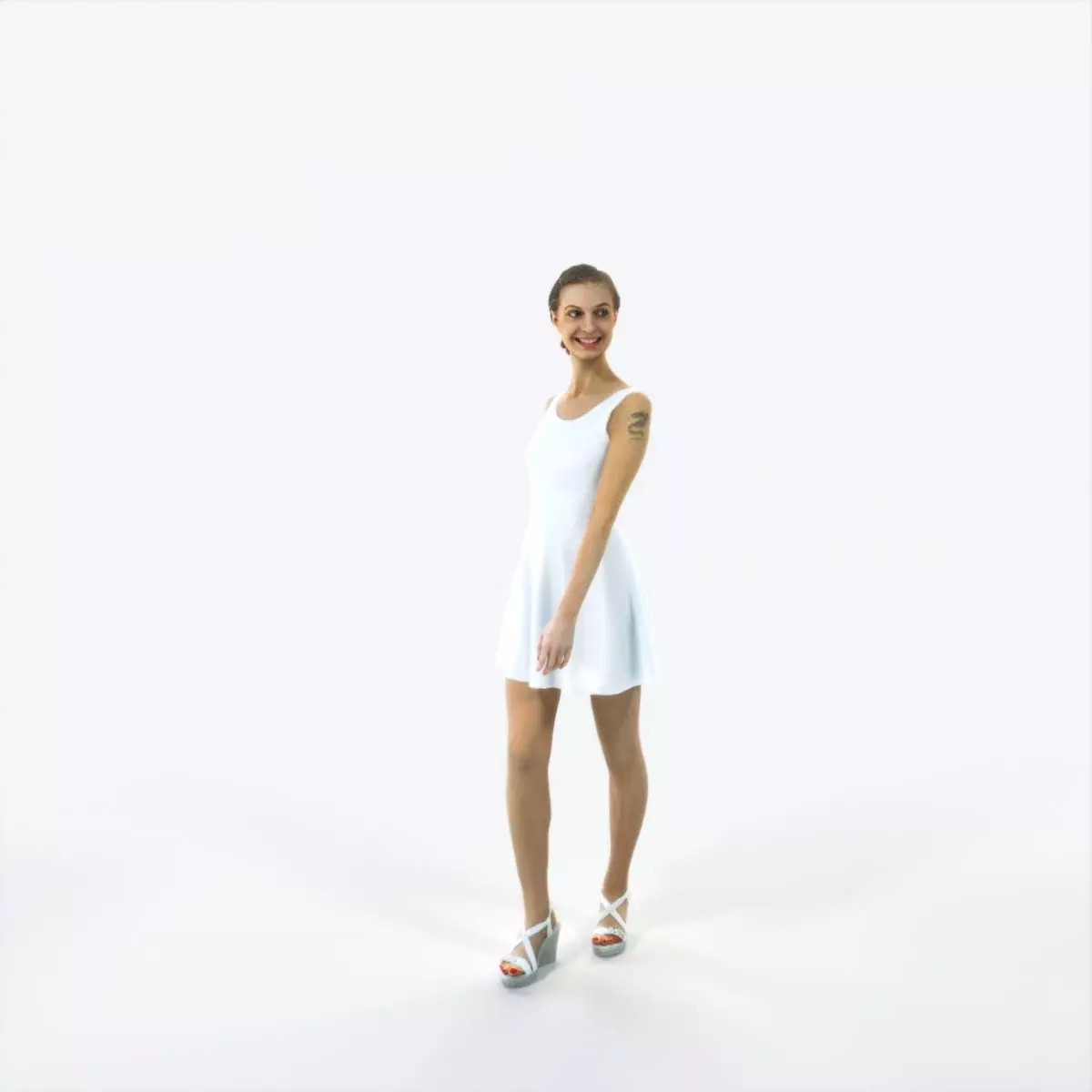 Aspiration 11C walking Casual Woman Low-poly 3D model_0