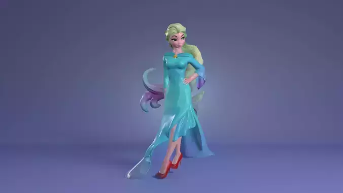 Elsa - Frozen Fan art 3D print model 
