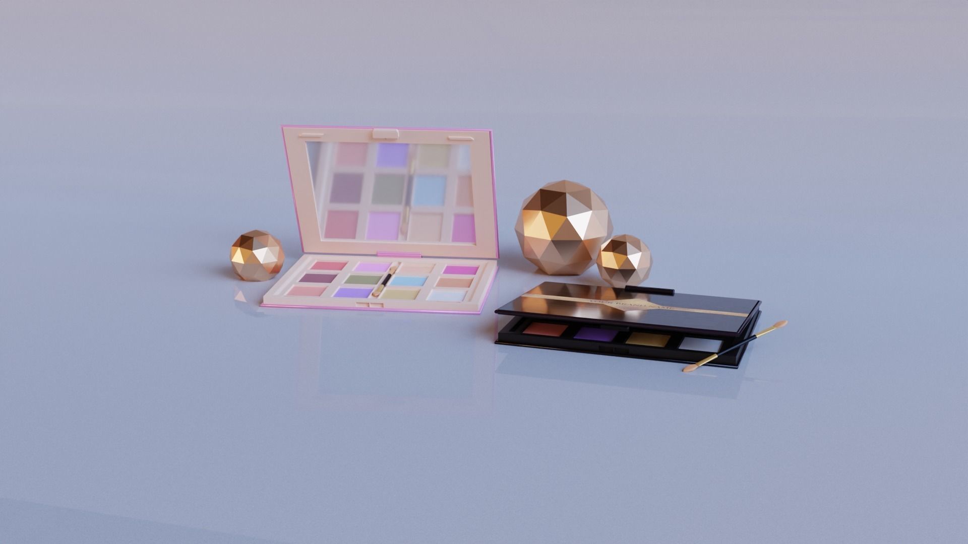 3D Cosmetic Eye shadow box 3D model_2