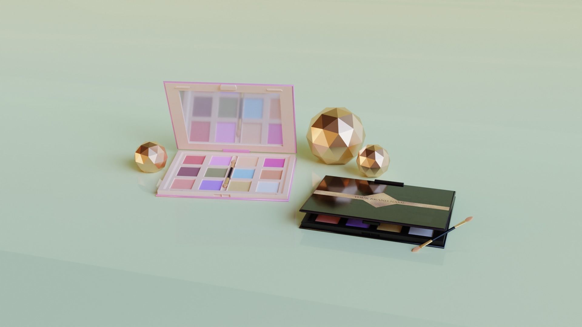 3D Cosmetic Eye shadow box 3D model_1