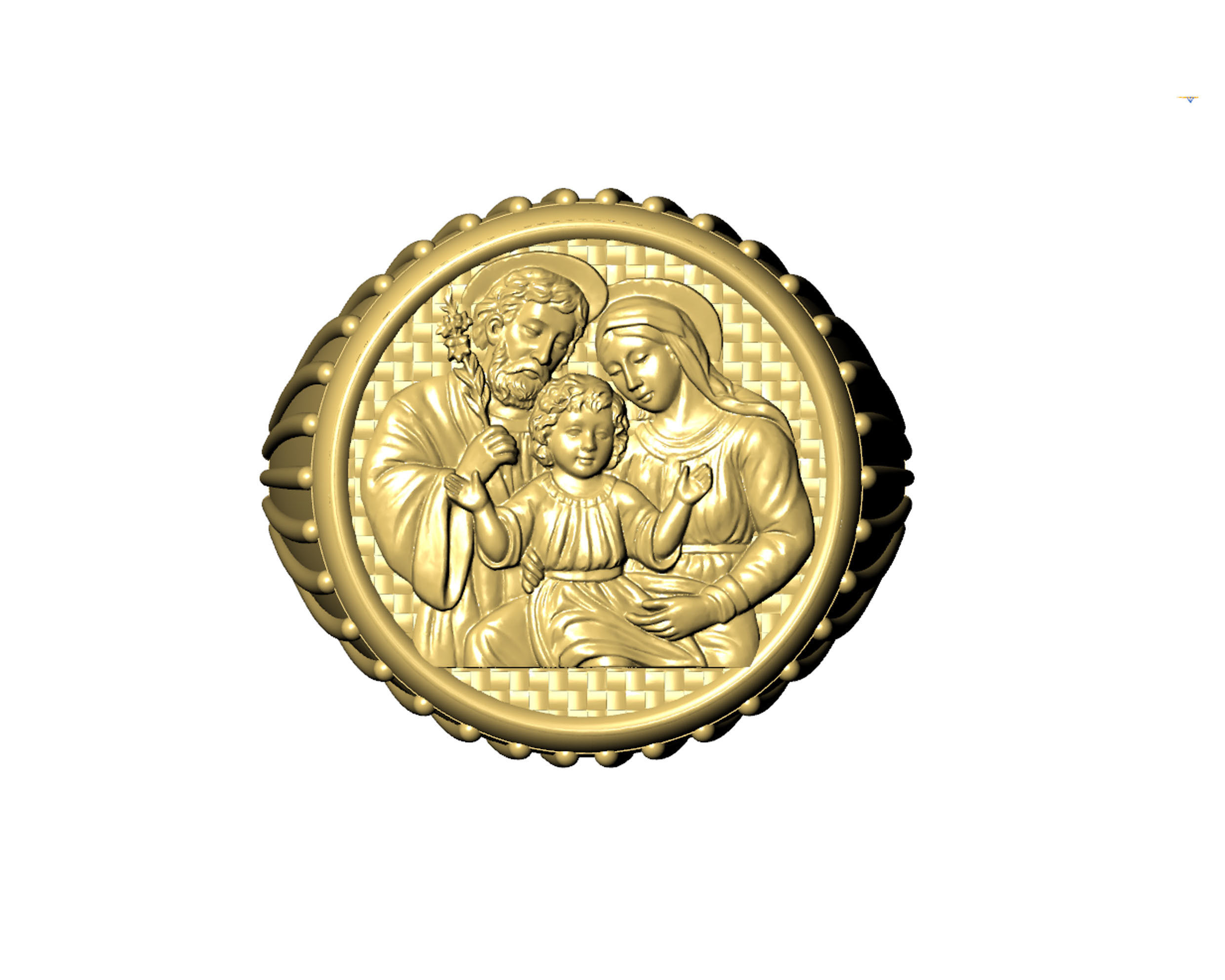 holy family ring jesus mary 3d model printable model 3D print model_3