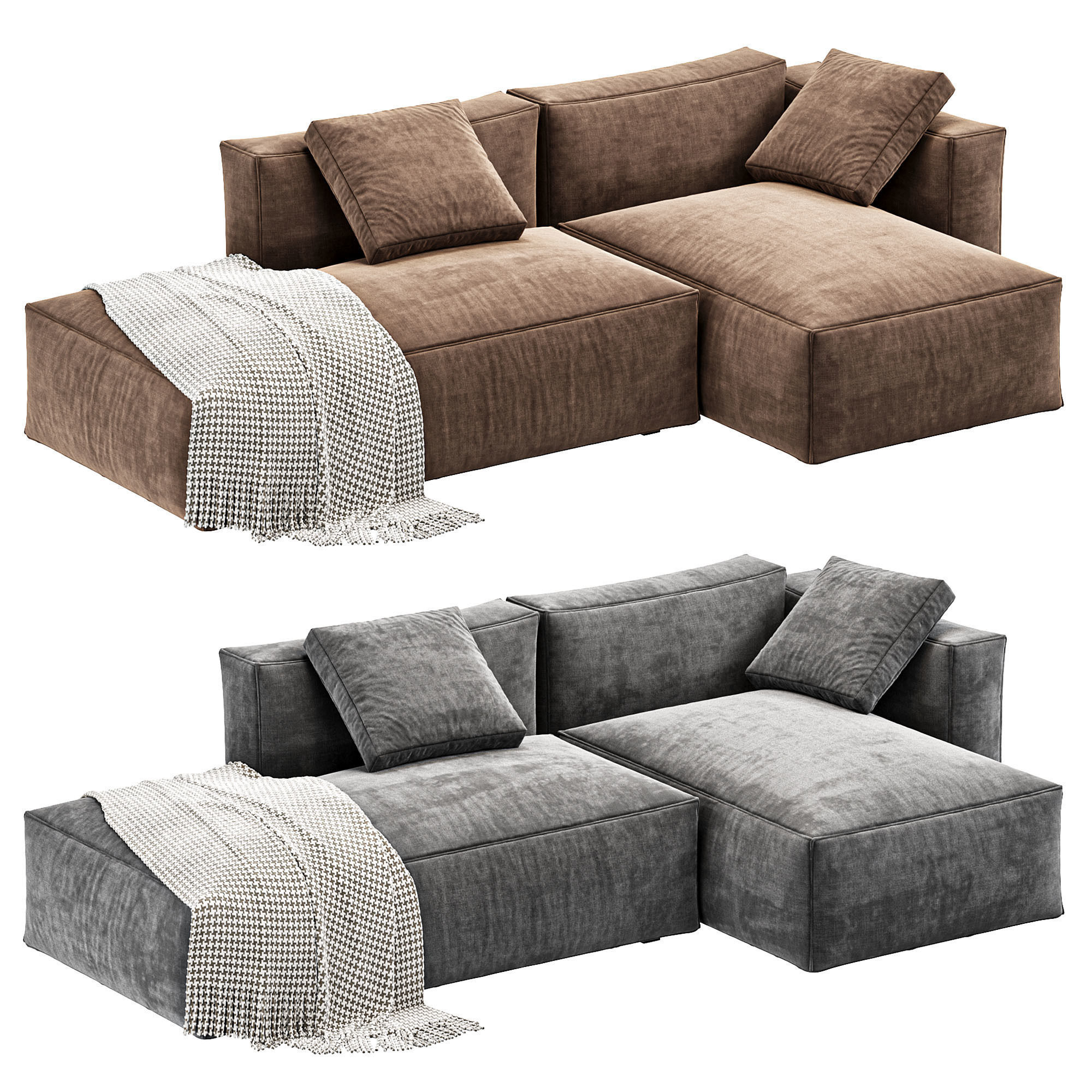 Mags Soft Lounge Sofa By Hay 3D model_3
