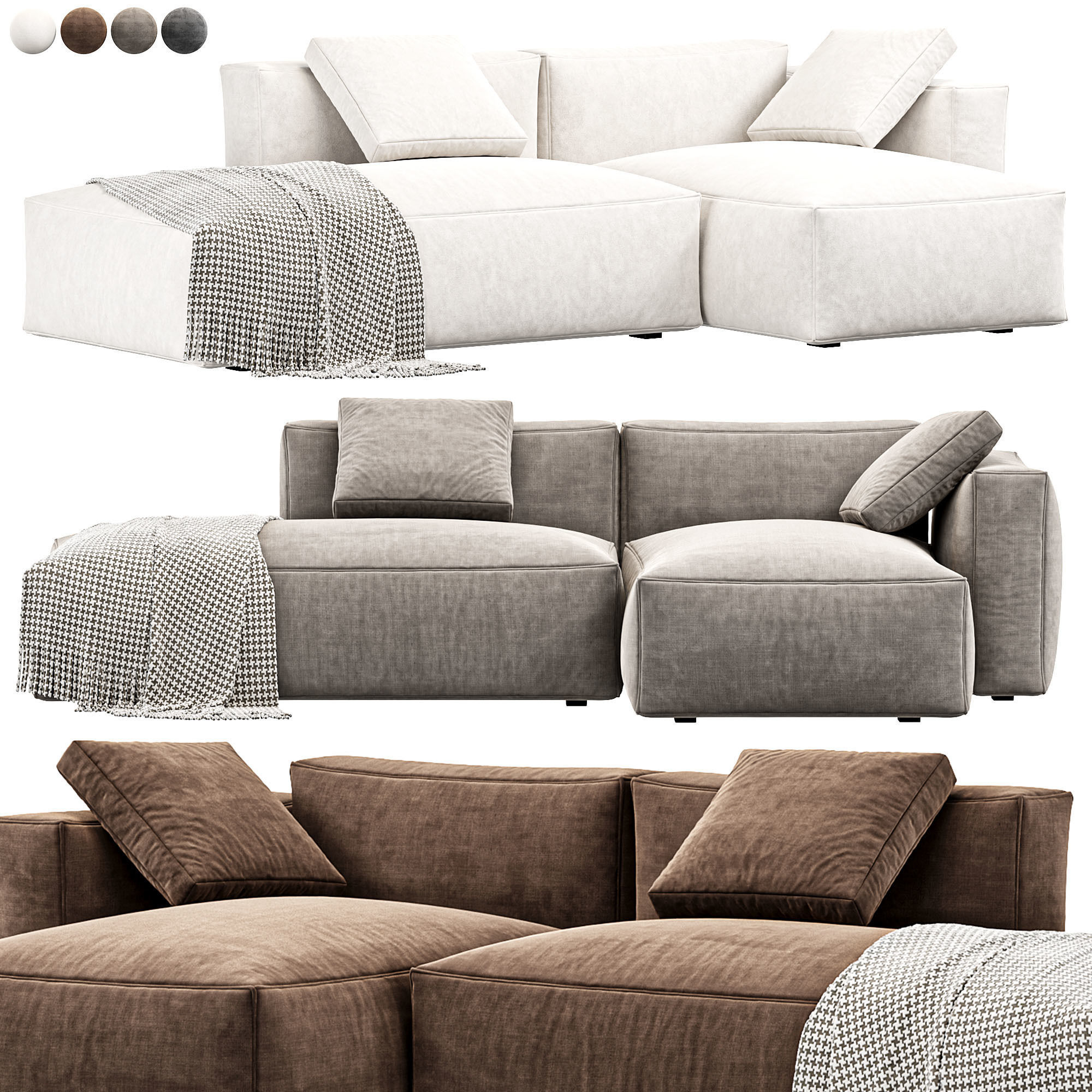 Mags Soft Lounge Sofa By Hay 3D model_4