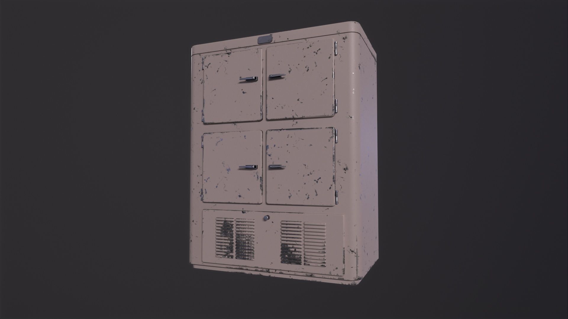 Mortuary Refrigerator 3D Model Low-poly 3D model_2