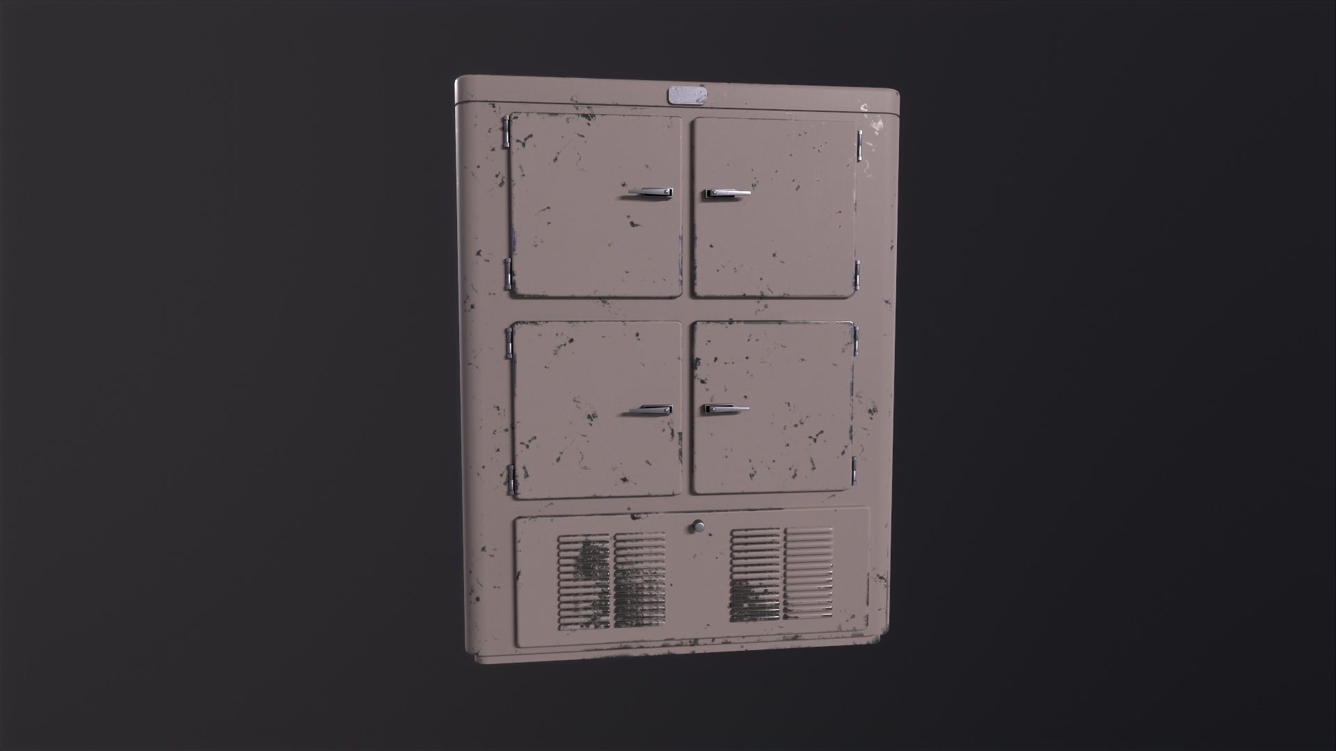 Mortuary Refrigerator 3D Model Low-poly 3D model_3