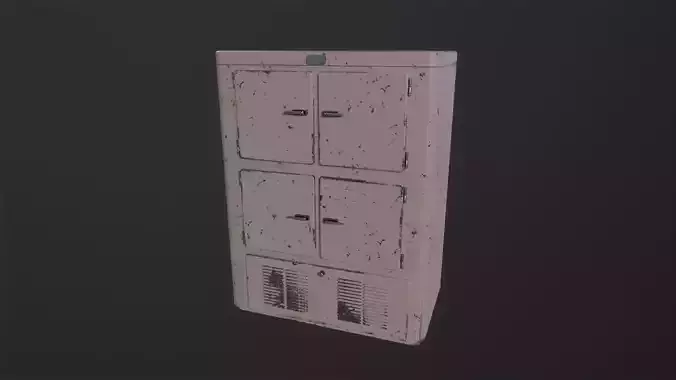 Mortuary Refrigerator 3D Model Low-poly 3D model