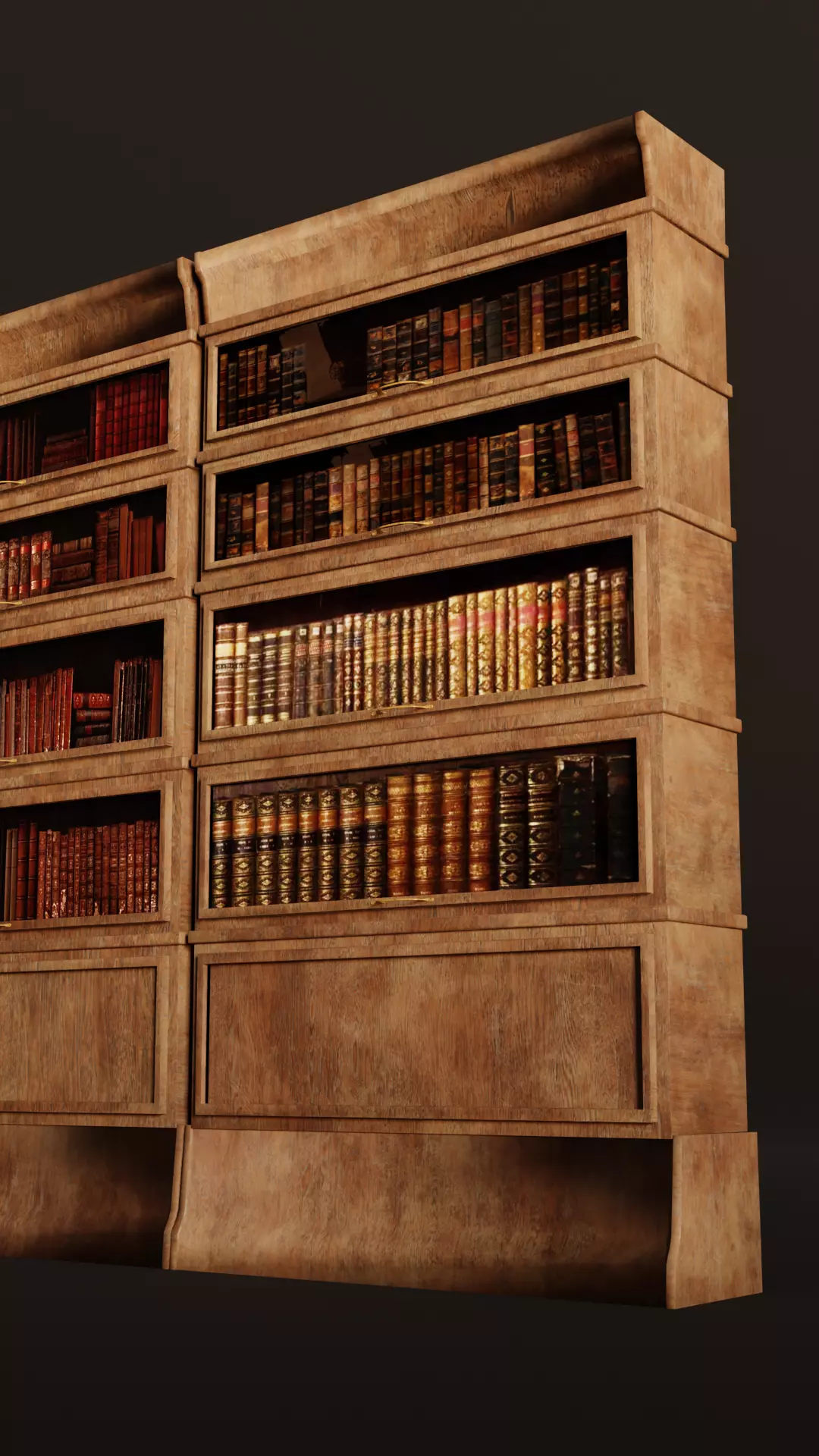 OLD Closet for books Low-poly 3D model