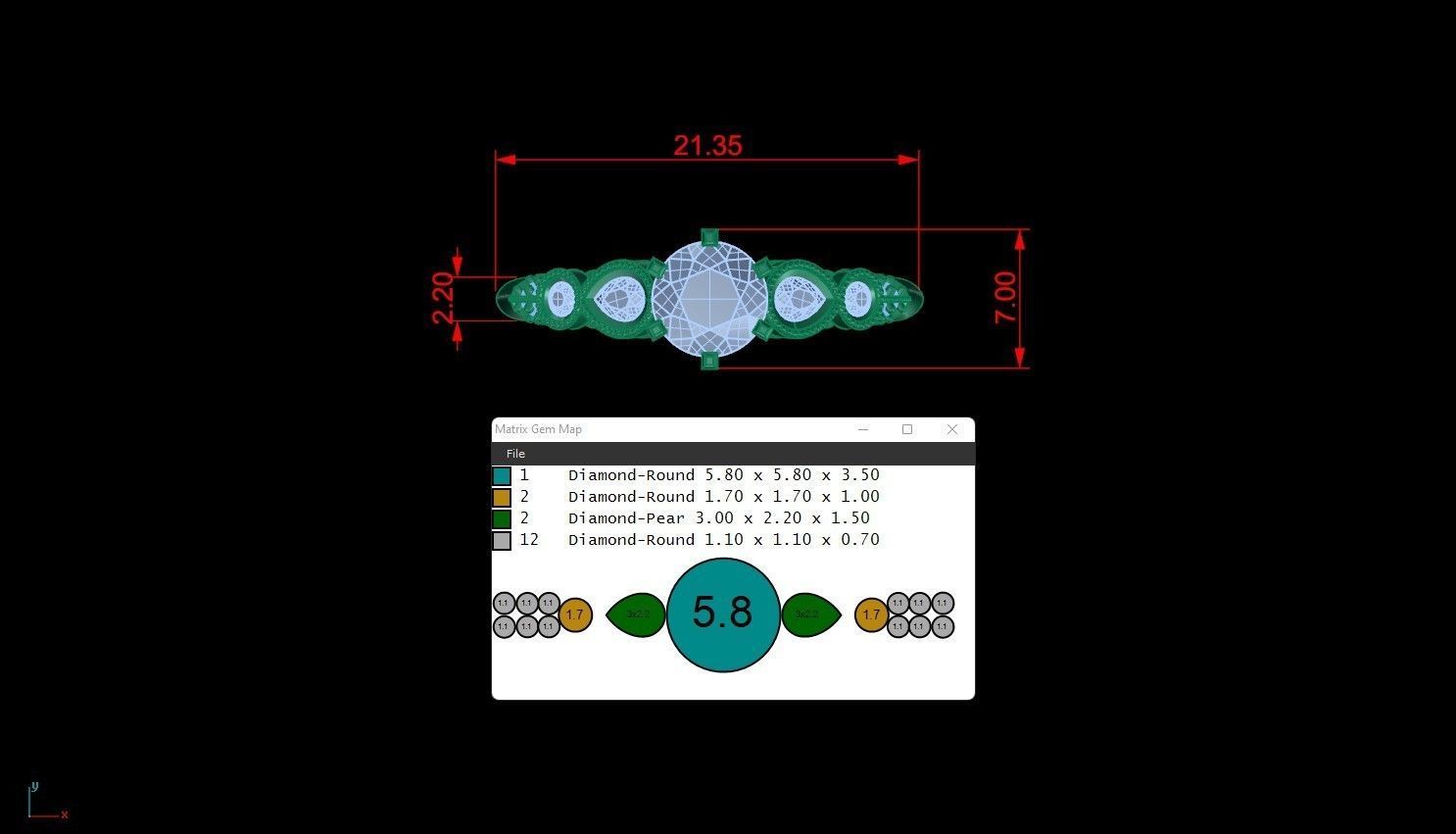 Parade engagement Ring 3d cad file model 3D print model_2