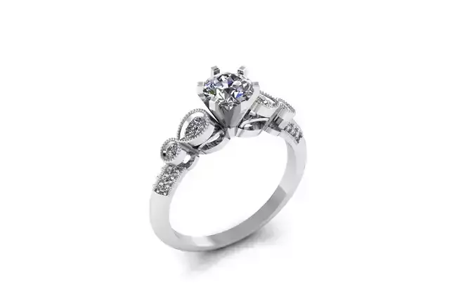 Parade engagement Ring 3d cad file model