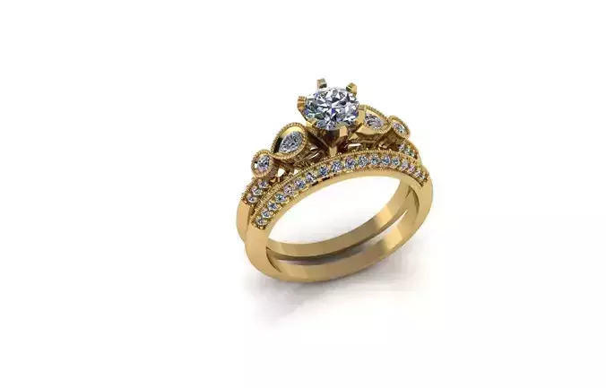 Engagement ring new 3D print model
