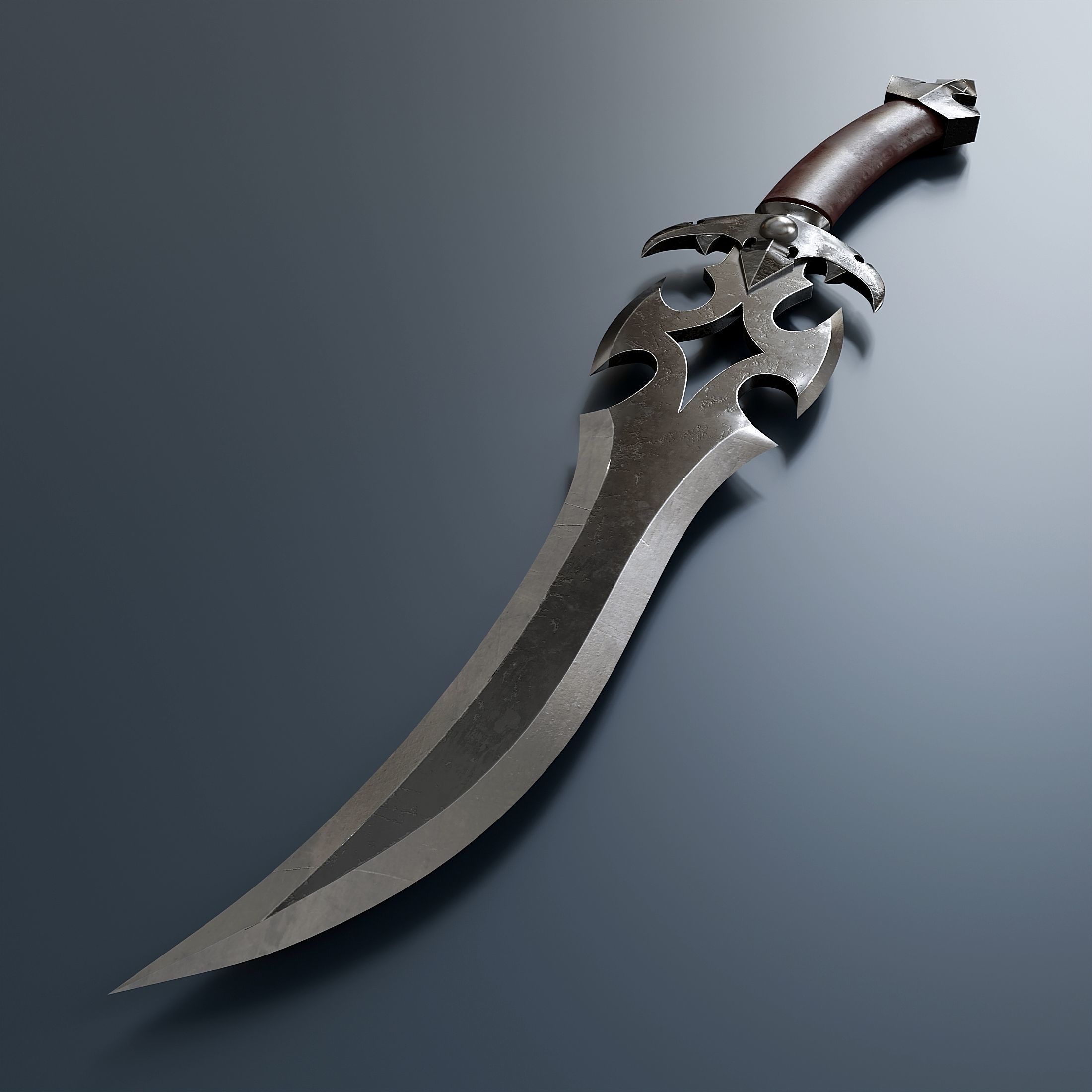 Fantasy dagger set 57 Low-poly 3D model_1