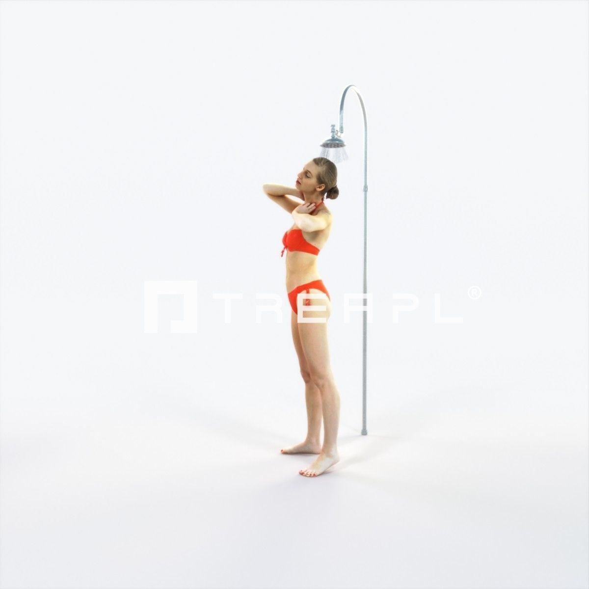 Aspiration 16A Beach Shower Sports Woman Low-poly 3D model_6