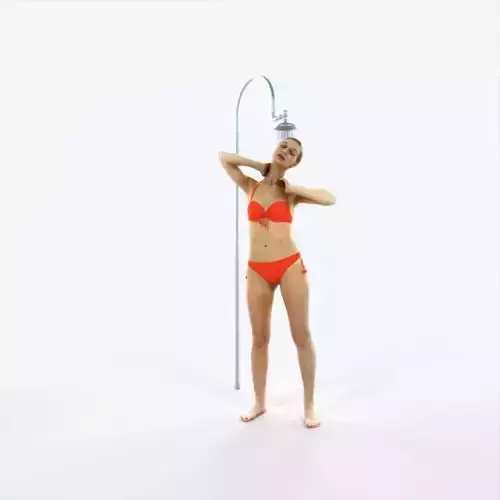 Aspiration 16A Beach Shower Sports Woman Low-poly 3D model