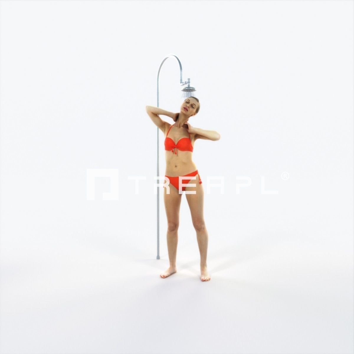 Aspiration 16A Beach Shower Sports Woman Low-poly 3D model_1