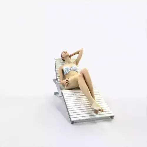 Beauty 01L Beach Tanning Sitting Sports Woman