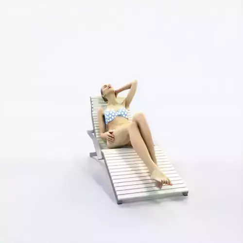 Beauty 01K Beach Tanning Sitting Sports Woman