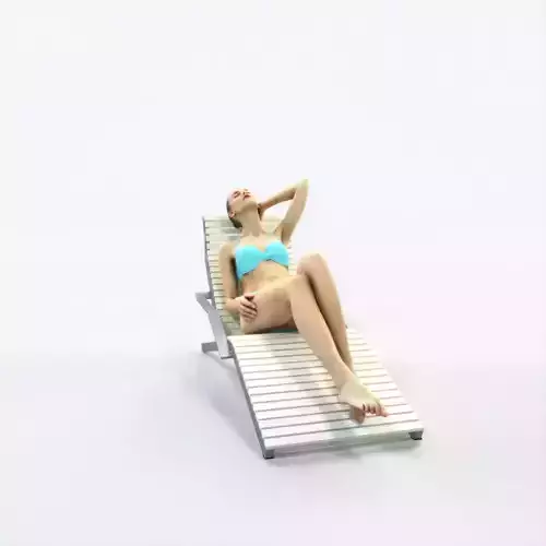 Beauty 01E Beach Tanning Sitting Sports Woman