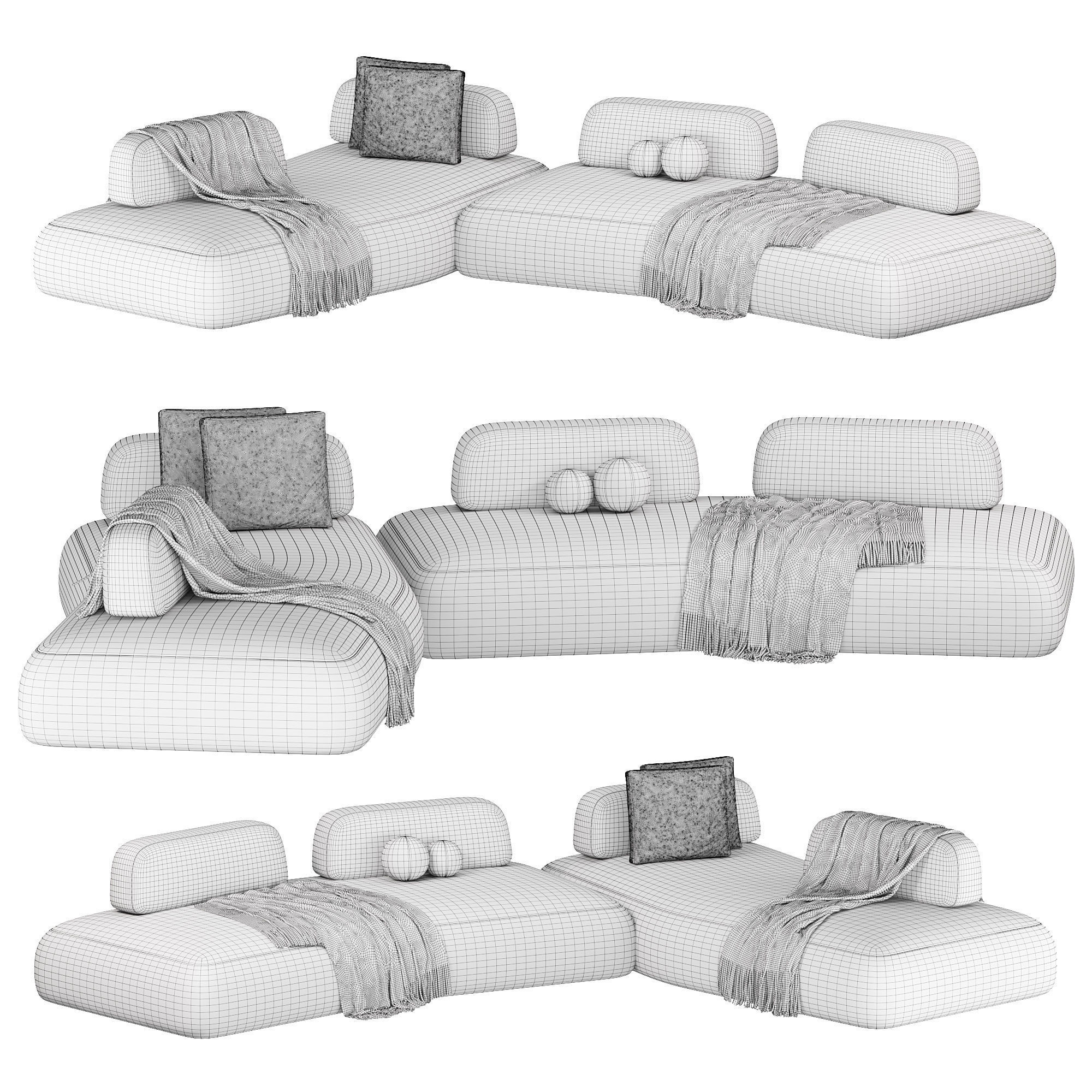 CURVE Sofa 3D model_4