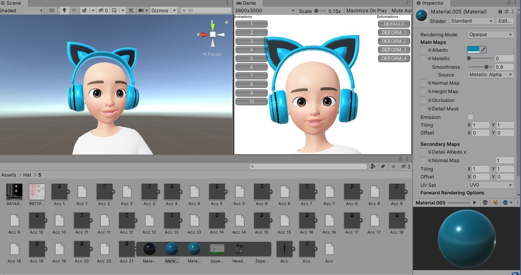 Headset 3D Modeling Zepeto Unity Prefab FBX Low-poly 3D model_2