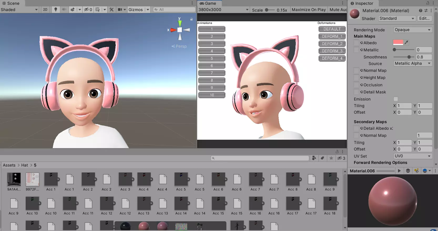 Headset 3D Modeling Zepeto Unity Prefab FBX Low-poly 3D model_0
