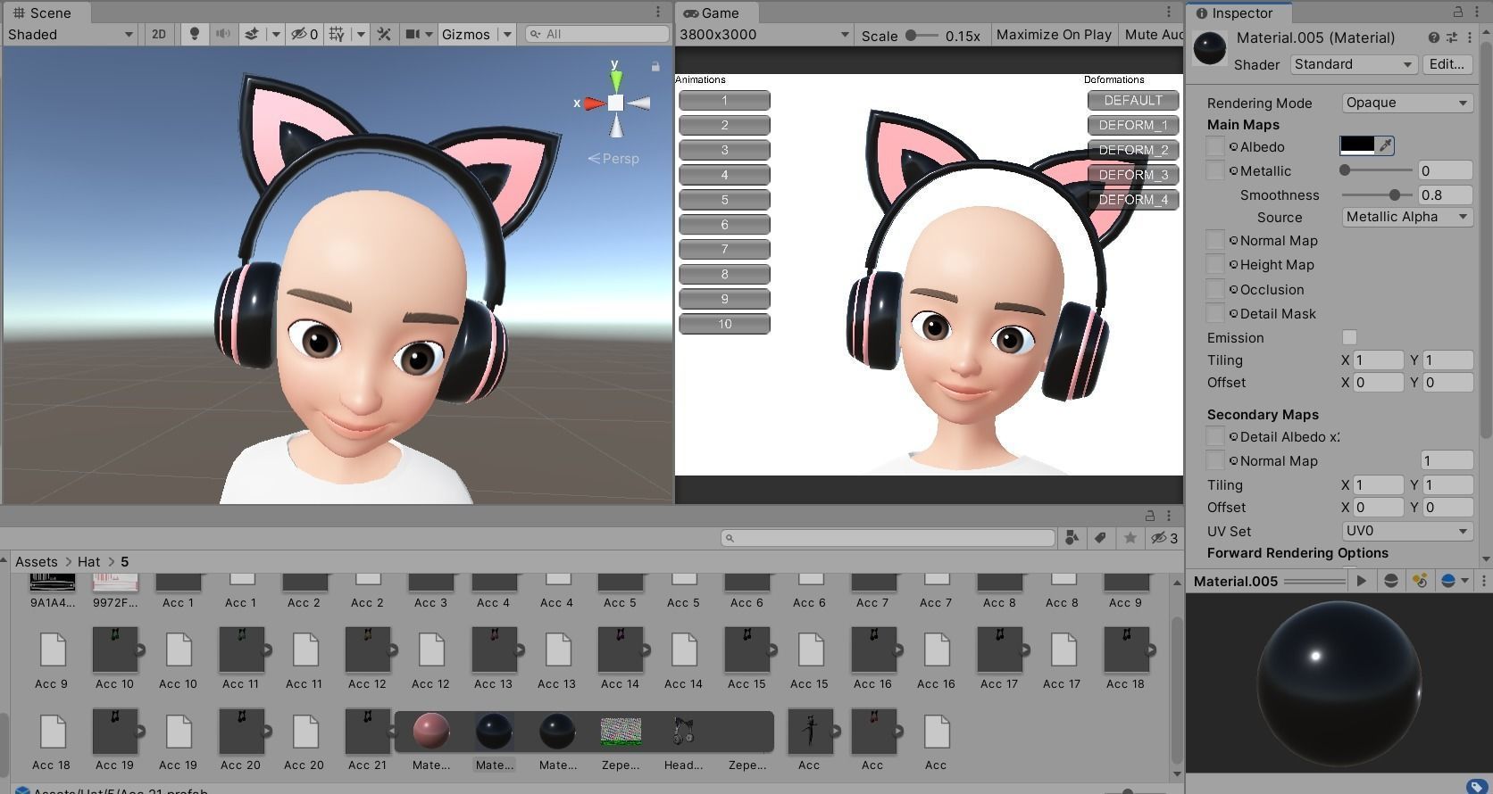 Headset 3D Modeling Zepeto Unity Prefab FBX Low-poly 3D model_6