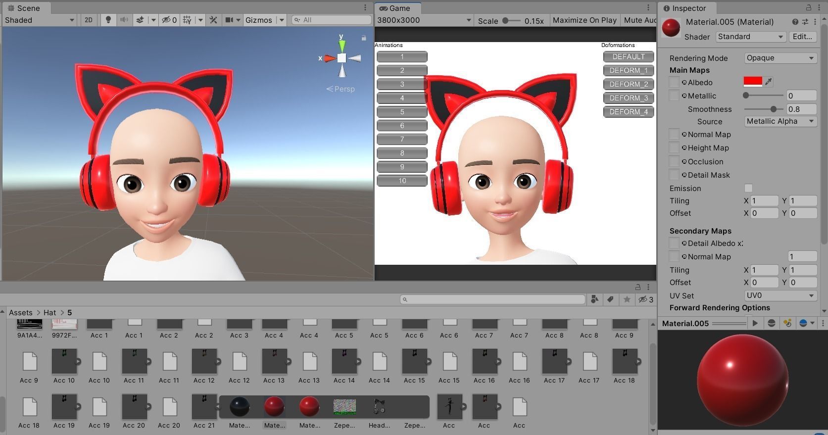 Headset 3D Modeling Zepeto Unity Prefab FBX Low-poly 3D model_3