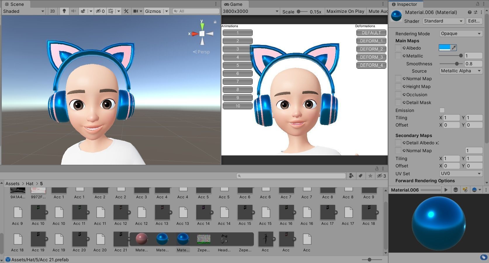 Headset 3D Modeling Zepeto Unity Prefab FBX Low-poly 3D model_5