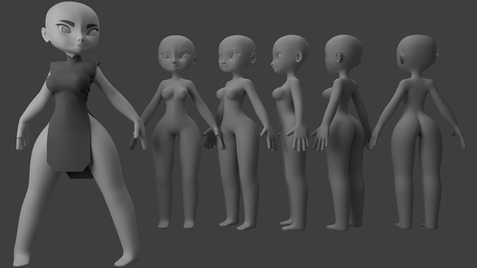 Stylized Char 3D model