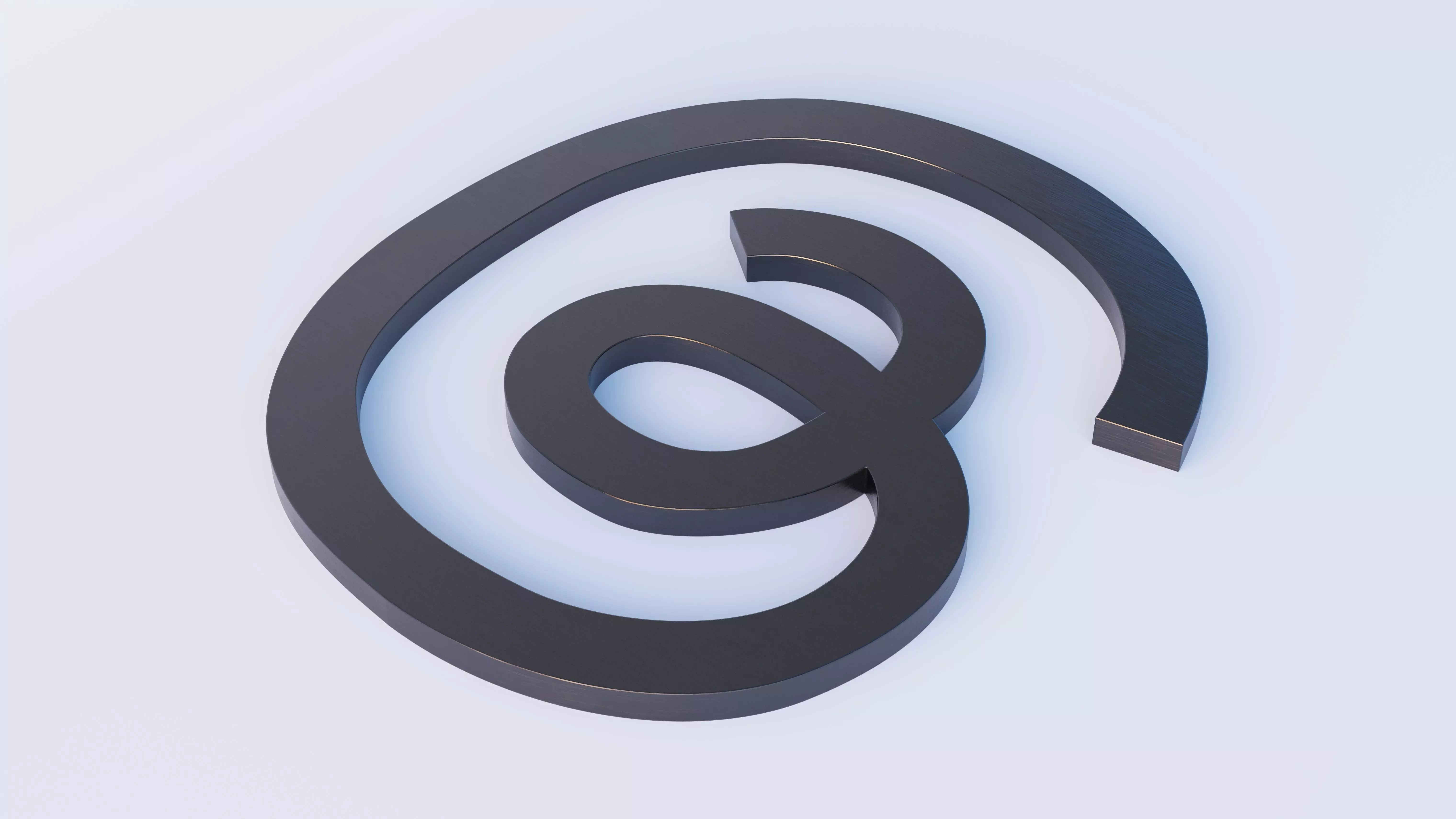 threads logo 3d models low poly model by Instagram Free low-poly 3D model