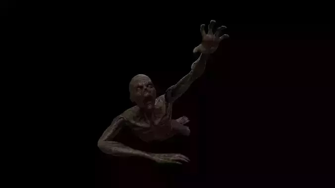 ZOMB03 Zombie Crawling 3D model