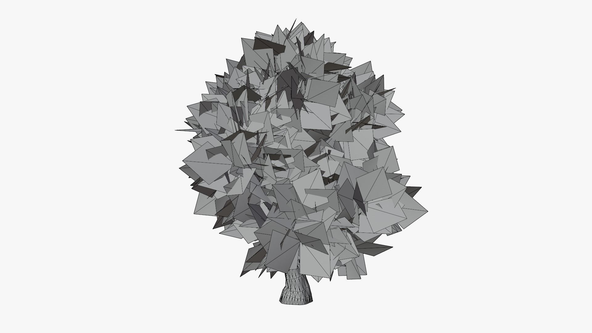 Stylized Cartoon Oak Low-poly 3D model_8