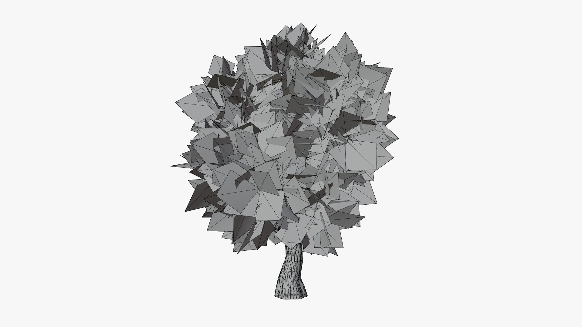 Stylized Cartoon Oak Low-poly 3D model_11