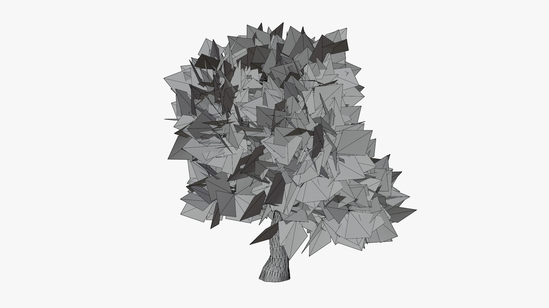 Stylized Cartoon Oak Low-poly 3D model_9