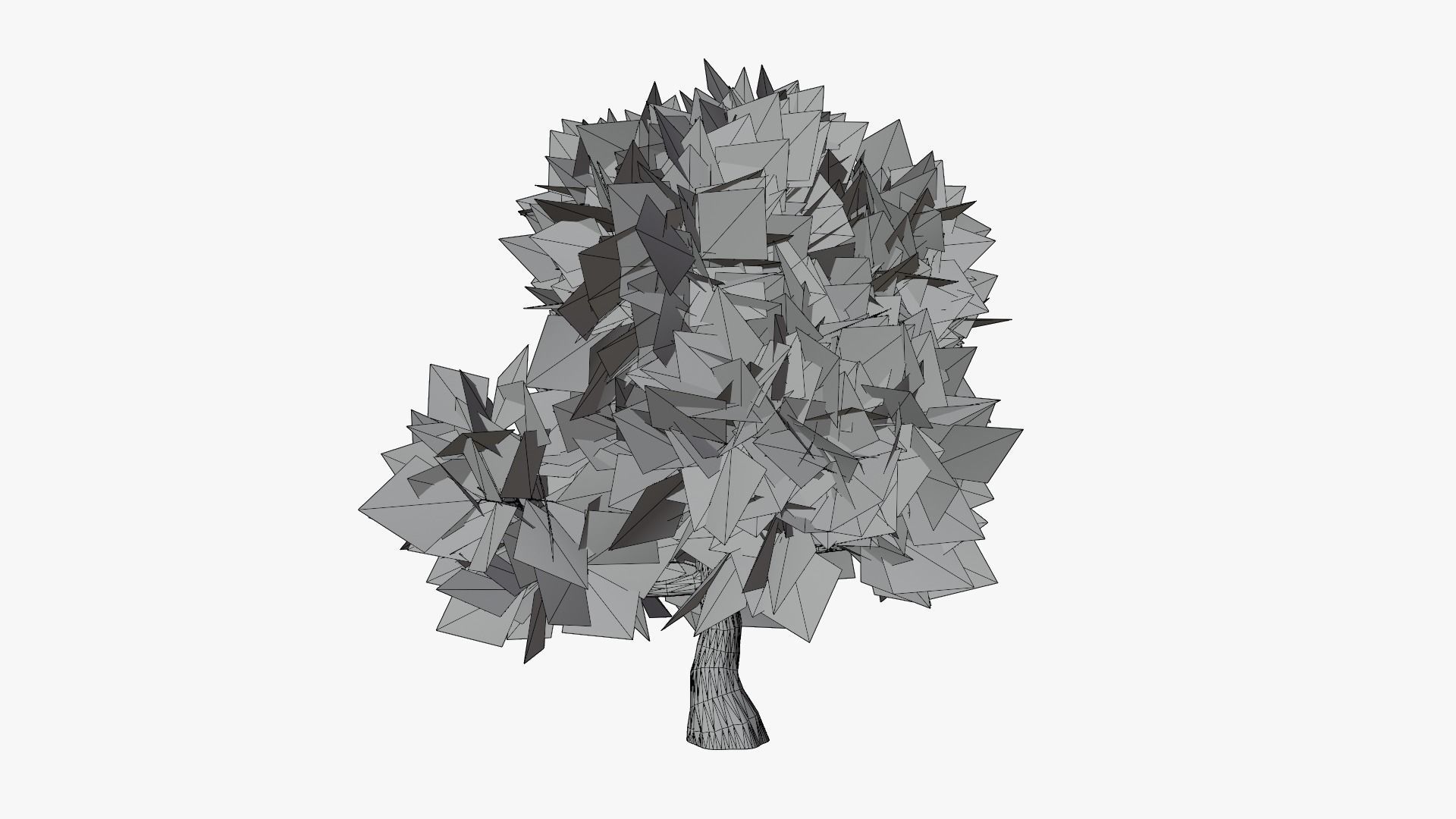 Stylized Cartoon Oak Low-poly 3D model_12