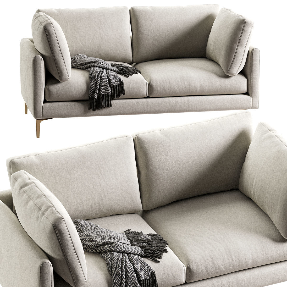 Adams 2 Seater Sofa 3D model_12