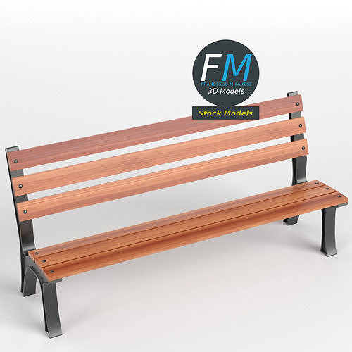 Park bench 3D model